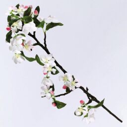 Artificial Single Crab Apple Blossom Branch Stem L55cm - Pink - thumbnail 2
