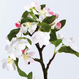 Artificial Single Crab Apple Blossom Branch Stem L55cm - Pink - thumbnail 3