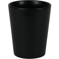 Ceramic Indoor Matt Black Plant Pot - 12cm / 10cm - thumbnail 1