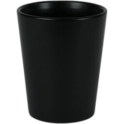Ceramic Indoor Matt Black Plant Pot - 12cm / 10cm - thumbnail 2