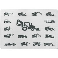 Construction Equipment Designer Rug - White / 150cm - image 1