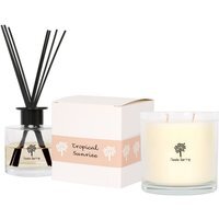 Soy Wax Scented Candle and Diffuser Set - 400g - Tropical Sunrise