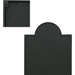 MirrorOutlet The Genestra Crown Modern Garden Mirror - Black / 85cm - thumbnail 4