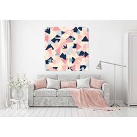 'Pastel Geometric' Print on Canvas - Pink / 127cm - image 1