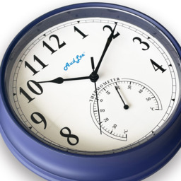 Tub Wall Clock with Thermometer - Blue - thumbnail 4