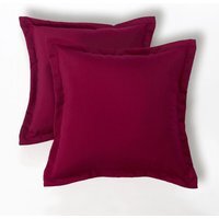 Plain Outdoor Cushion 45 x 45 cm, Set of 2 - Burgundy