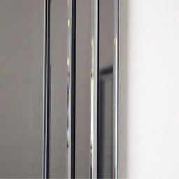 MirrorOutlet Oakley All Glass Triple Edge Bevelled Wall Mirror - Silver - thumbnail 4