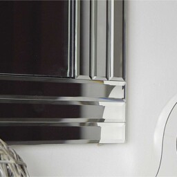 MirrorOutlet Oakley All Glass Triple Edge Bevelled Wall Mirror - Silver - thumbnail 3