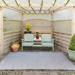 Slate Grey Soft Plastic Value Indoor Outdoor Area Rug - Slate Grey / 170 x 117cm - thumbnail 3