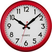 Trapani Red Metal Lined Rim Wall Clock - Red