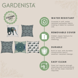 Indian Elephant Print Garden Scatter Cushion Cover  - Elephant / 5 / All designs included - thumbnail 3