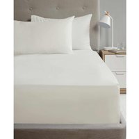 180 Thread Count Percale Flat Sheet - Cream / King