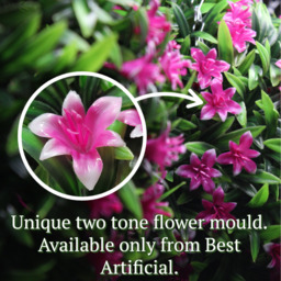 Best Artificial 28cm Pink Lily Hanging Basket Flower Topiary Ball - Pink - thumbnail 3