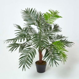 Homescapes Green Mini Palm Tree Artificial Plant with Pot, 100 cm - Green - thumbnail 2