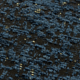 Galaxy Chenille Piped Cushion 50 x 50cm - Navy / Polyester - thumbnail 3