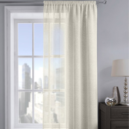 Shimmering Voile Panel - Cream / 48in - thumbnail 3