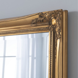 French Style Carved Wall Mirror Gold - Gold / 116x90cm - thumbnail 2