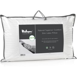 Relyon Superior Comfort Natural Latex Pillow 100 Cotton Removable Cover (Slim) - White - thumbnail 2