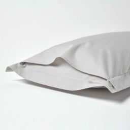 200 Thread Count Egyptian Cotton Oxford Pillowcase - Silver Grey - thumbnail 4