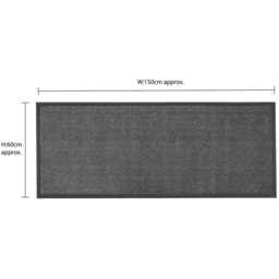 JVL Commodore Barrier Mat  - Grey / 60x80cm / 150cm - thumbnail 5