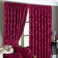 Winchester Room Darkening Pencil Pleat Curtain Pair - Raspberry