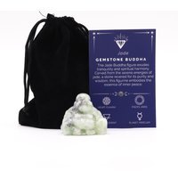Jade Small Buddha Figurine for Harmony, Soothing, Home - White