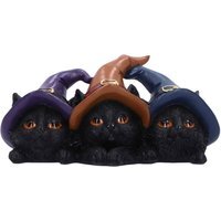 Trio of Mischief Witches Cats Figurine - W20cm