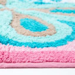 Cotton Tufted Pink Butterfly Children Rug - Pink - thumbnail 3