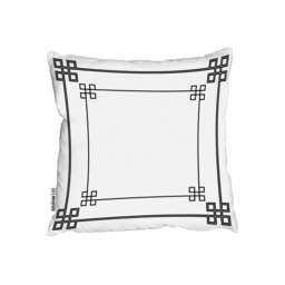 Roman Style Ornamental Frame Outdoor Cushion - Black / 60cm - thumbnail 2