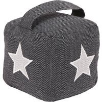 16 x 16cm Herringbone Door Stop - Grey / 16cm