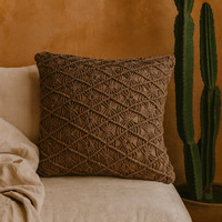 Amalfi Hand Woven Cushion Covers Set of 2 Coffee - Brown