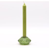 Garden Jade Flower Flip Candle Holder Elegant Dinner Tealight Decor - Green - image 1