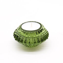Garden Jade Flower Flip Candle Holder Elegant Dinner Tealight Decor - Green - thumbnail 3