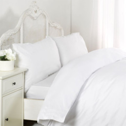 200 Thread Count Flat Sheet - White / Superking - thumbnail 3