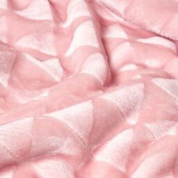 Homescapes Geometric Triangle Velvet Throw - Blush Pink / 200cm - thumbnail 5