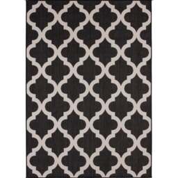 Ecology Collection Moroccon Outdoor Rug - Black / 140cm - thumbnail 2
