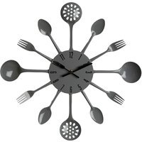Romero 33cm Dia Grey Cutlery Wall Clock - Grey