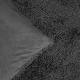 3Pcs Dark Grey Single Side Faux Mink Fleece Duvet Set - Dark Grey / Single - thumbnail 3