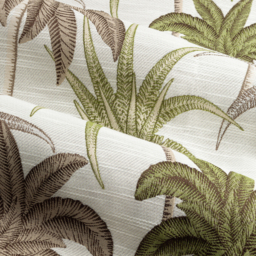 Set of 2 Galapagos Jacquard Eyelet Curtains - Green / 117cm / 183cm - thumbnail 3