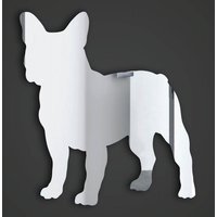 French Bulldog Silver Acrylic Mirror - Silver / 60cm