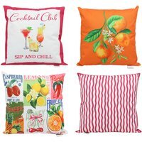 Pack of 4 Happy Hour Outdoor Cushions