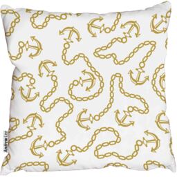 Marine theme nautical Outdoor Cushion - Yellow / 60cm - thumbnail 2