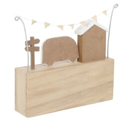 Wander Often Beach Hut Caravan Wooden Decor Sign - Brown - thumbnail 4
