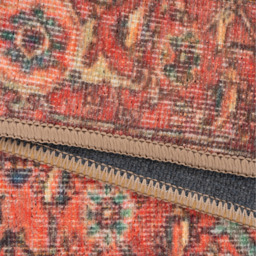 Coral Distressed Washable Area Rug - Beige & Coral / 200cm x 290cm - thumbnail 2