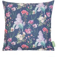 Outdoor Scatter Cushion Printed Garden Furniture Pillow -  Flower Meadow Navy - image 1