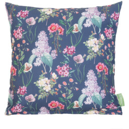 Outdoor Scatter Cushion Printed Garden Furniture Pillow -  Flower Meadow Navy - thumbnail 2