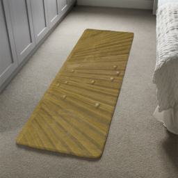 Bales of wheat lying on harvested field Designer Runner Rug - Yellow - thumbnail 4