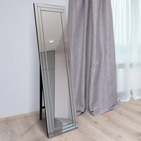 MirrorOutlet All Glass Bevel Free Standing Cheval Dress Mirror 150 x 40cm - Clear