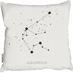 Star Constellation Zodiac Aquarius Outdoor Comfy Cushion - White / 60cm - thumbnail 2
