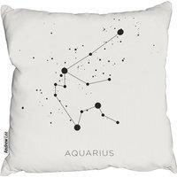 Star Constellation Zodiac Aquarius Outdoor Comfy Cushion - White / 60cm - thumbnail 1